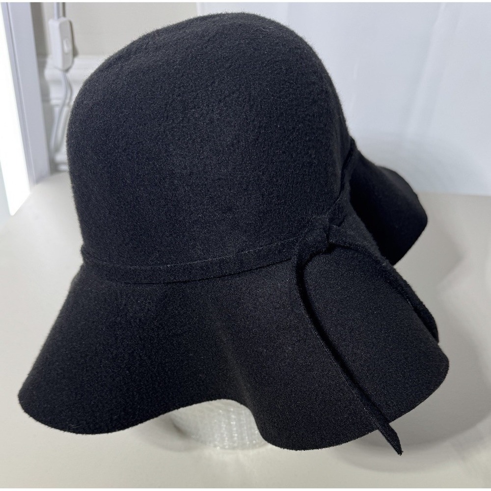 vintage 70'S THE HATTER COMPANY Black Wool Felt Wide Brim Classic Styled Hat